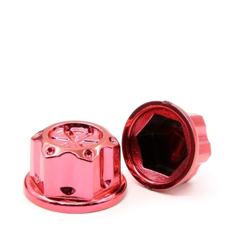 Set of 30 coloured ABS plastic motorcycle engine screw caps in black, red, gold, blue, silver, green, orange and purple