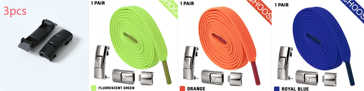 8mm widened flat elastic shoelaces with press lock mechanism in black and white for sneakers