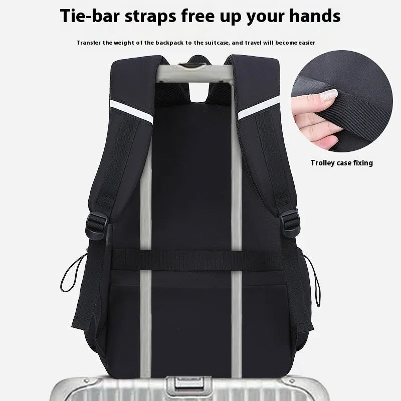 School Trends large capacity waterproof Oxford cloth backpack for girls in black, grey or purple