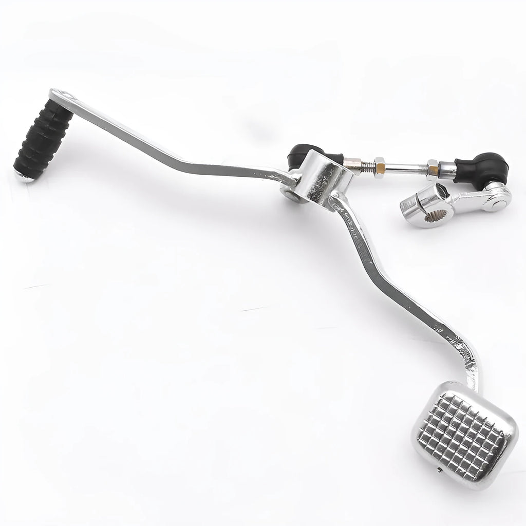 Black metal motorcycle gear lever body for GS125 showing 300mm length and teeth detail