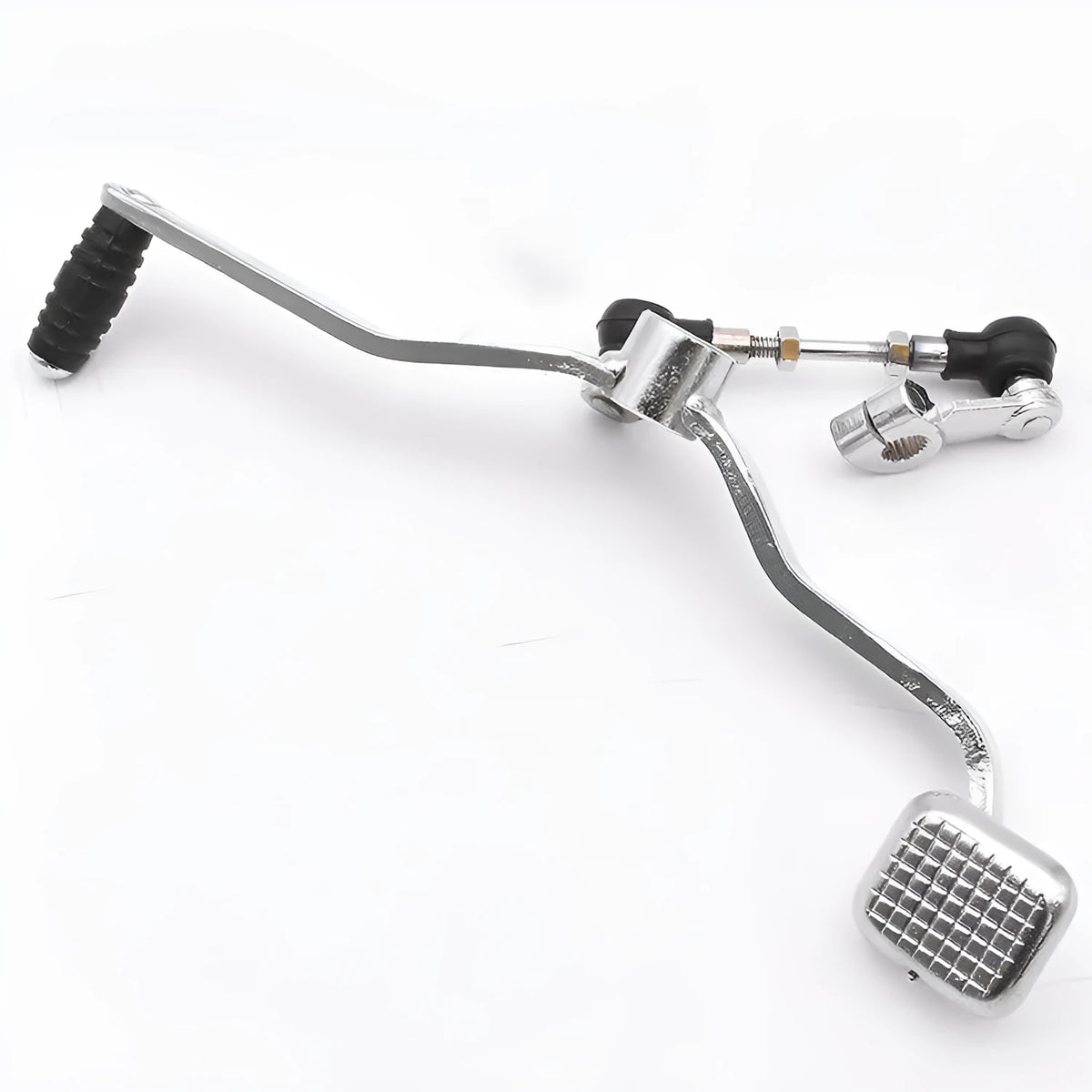 Black metal motorcycle gear lever body for GS125 showing 300mm length and teeth detail