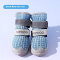 Cartoon style summer dog shoes in Bondi Blue colour made from wear-resistant PU material for anti-scald paw protection