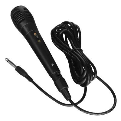 Portable Bluetooth speaker in black plastic casing with USB and SD card slots