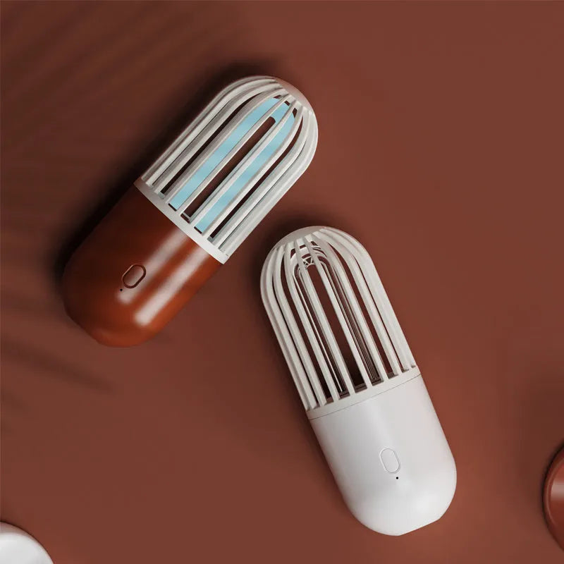 Portable capsule ultraviolet disinfection lamp in black, brown, green, or white colours