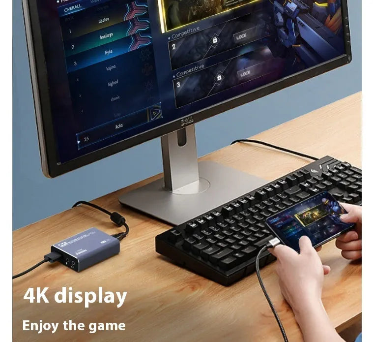 Black MS2131 chip gaming set-top box with audio recording and 1080 resolution output