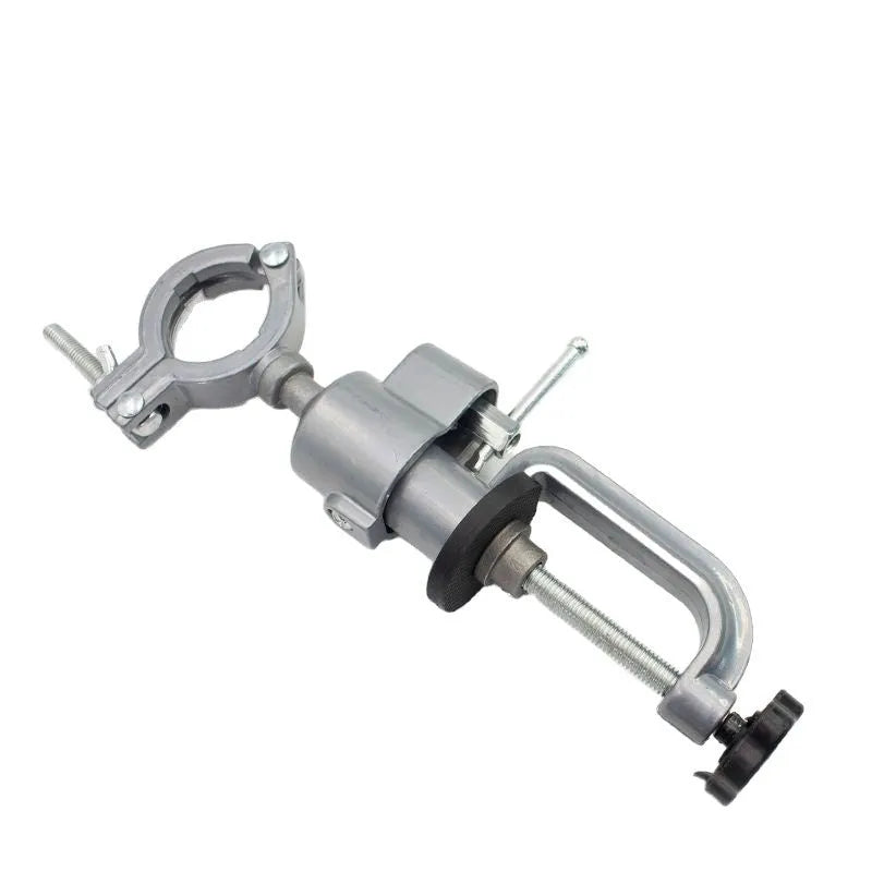 360-degree rotating bracket type bench vise with tungsten steel jaw and clamp-on design