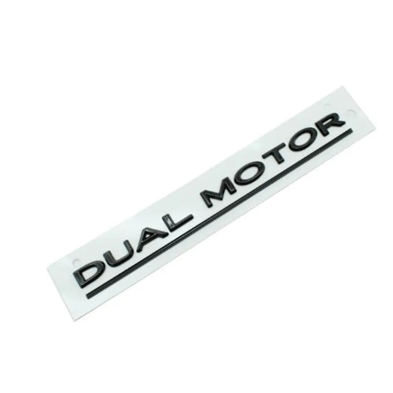 ABS plastic performance bumper sticker for Tesla Model 3 in matte black with red stripes