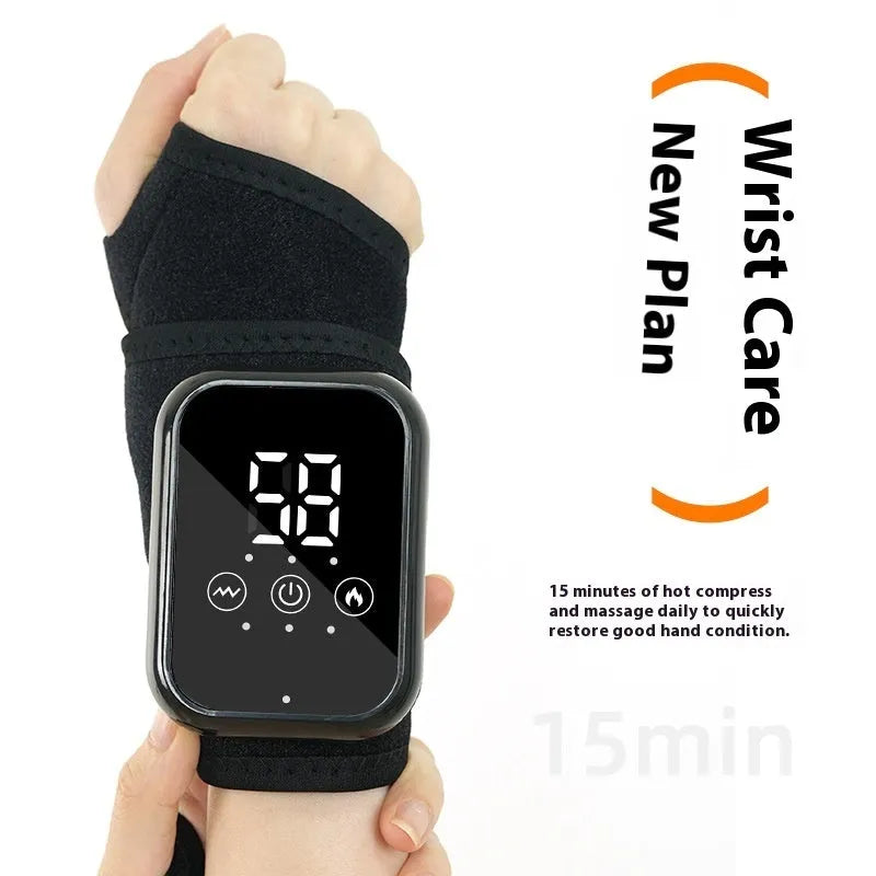 Black electric heating ankle protection sleeve with USB charging cable