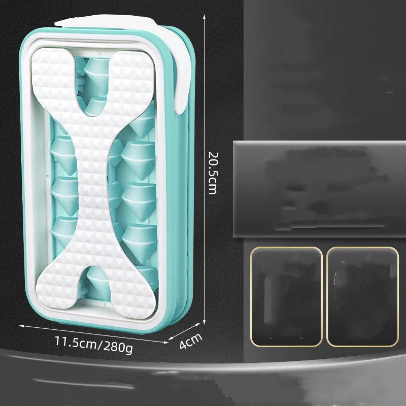 2in1 silicone ice ball mold ice maker water bottle in light grey, sky blue, and white