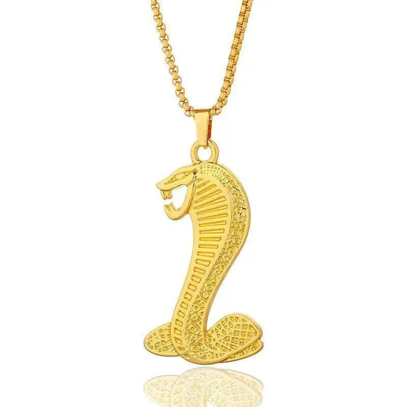 Gold colour geometric pendant necklace with inlaid zircon stones for women