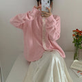 Artistic retro style loose fit knitwear sweater coat in viscose fibre, shown in a choice of colours