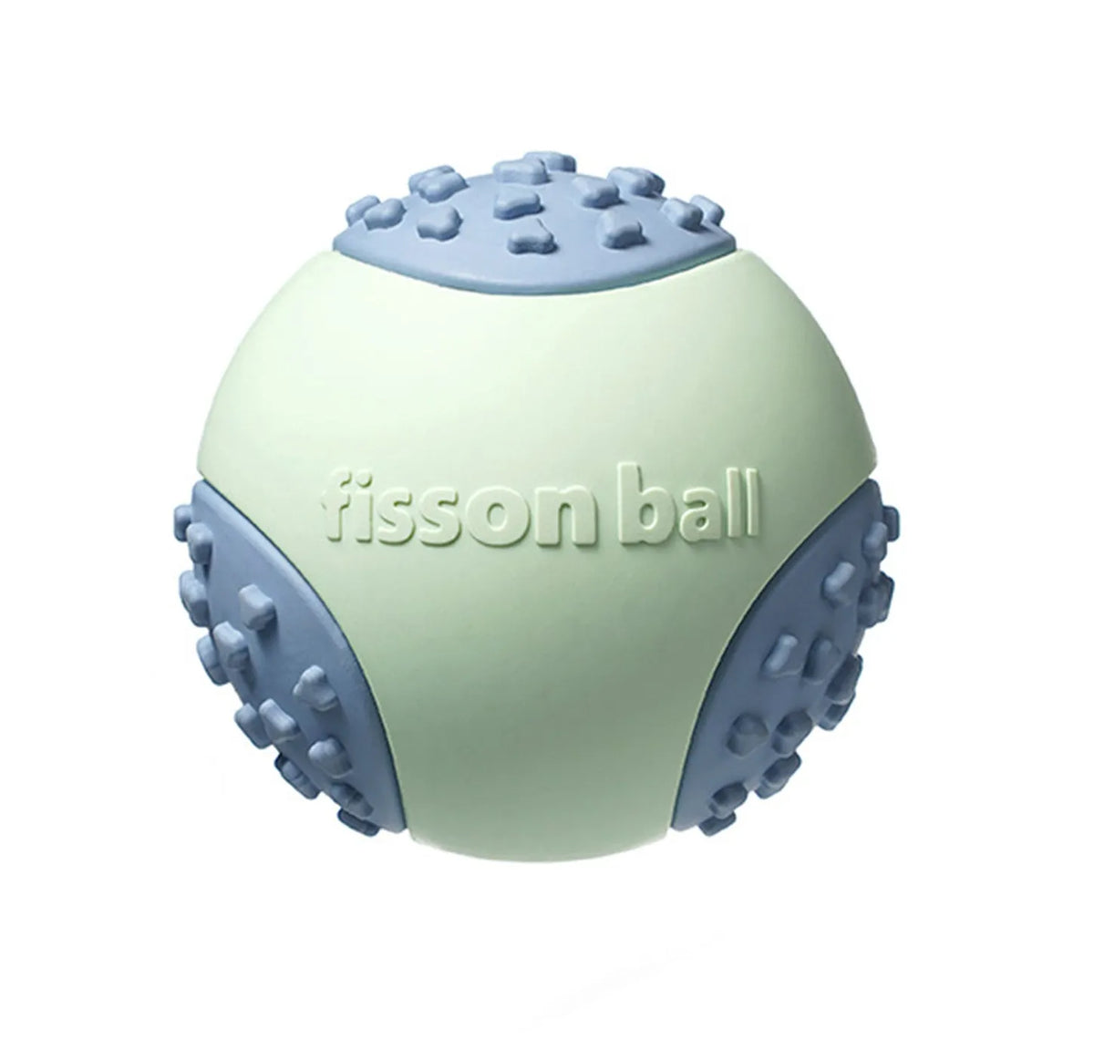 Green and pink durable dog rolling ball toys for small and medium dogs, 64mm diameter with washable shell