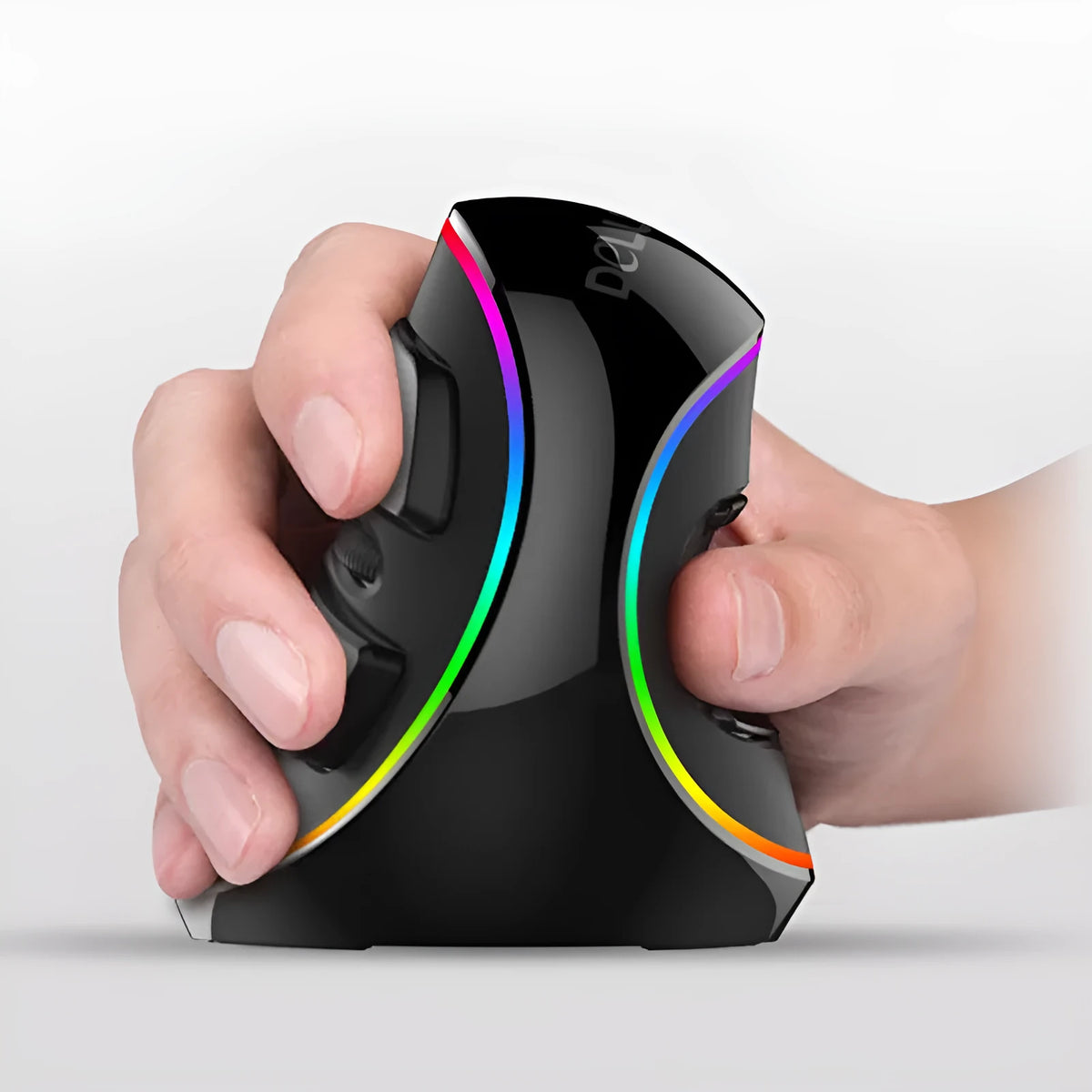 Symphony version vertical ergonomic snail RGB wired mouse with USB cable and DPI settings