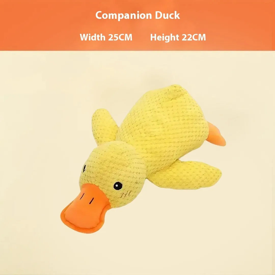 Bite-resistant plush dog toy in styles like blue elephant, rechargeable duck, and donkey.