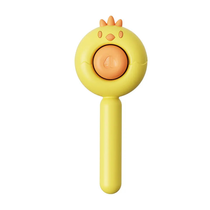 Purple, white or yellow pet grooming brush with stainless steel bristles for cats and dogs