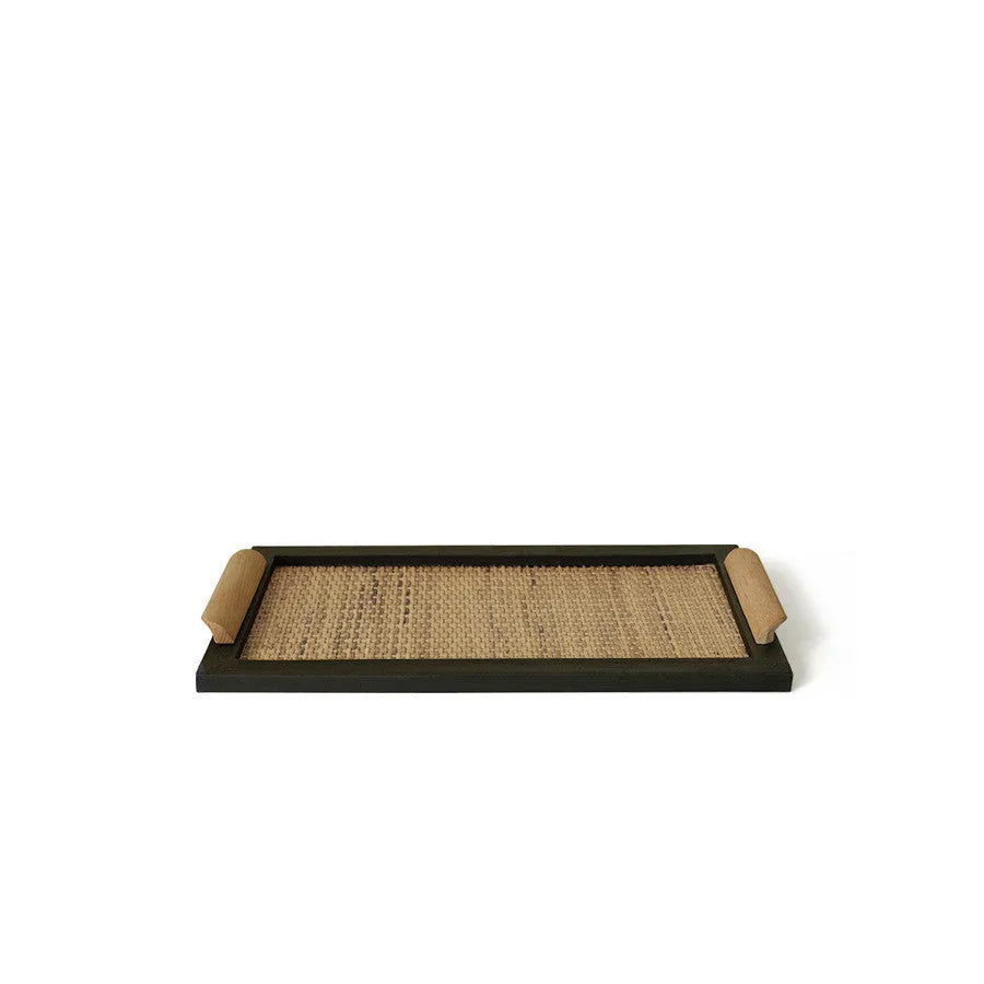 Pine wood compartment serving tray shown in large and small size options