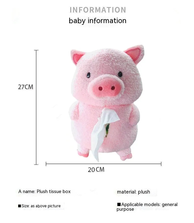 Plush cartoon lamb tissue box cover for car and home decoration