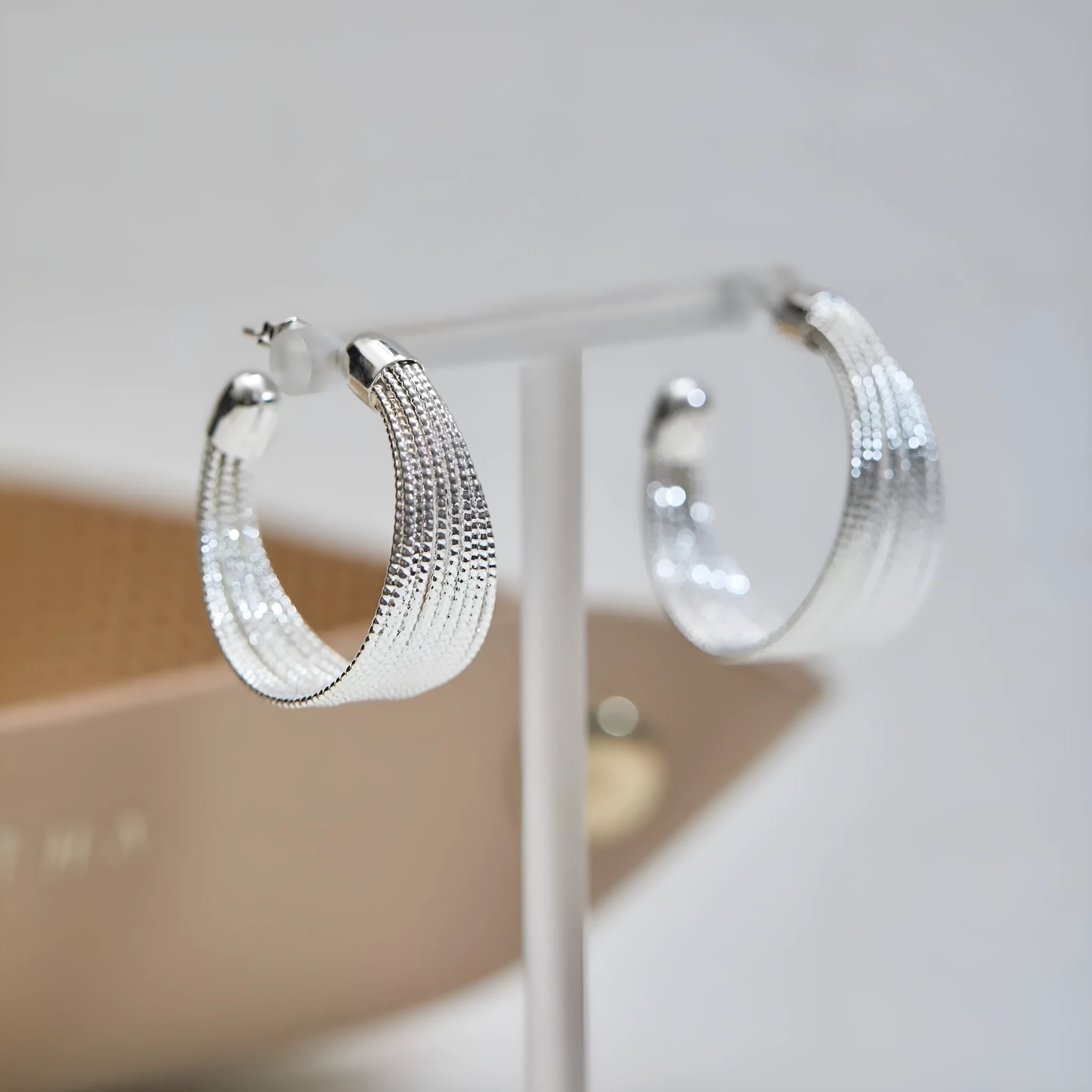 Multi-layer simple bracelet earrings set with silver and gold geometric copper earrings
