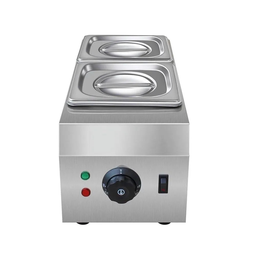 Commercial chocolate melting machine with double pot electric heating and temperature control dial