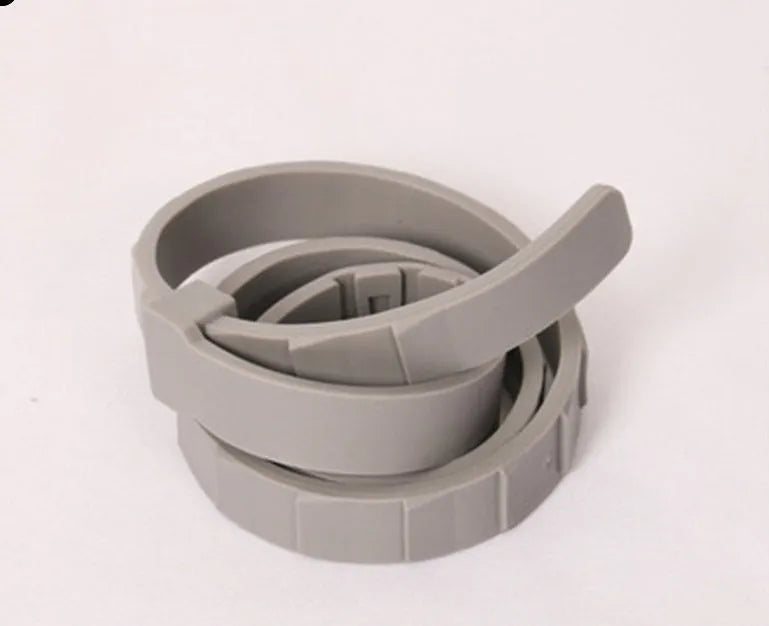 Rainbow plastic pet flea collar for cats and dogs showing 38cm and 62cm size options