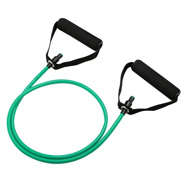 Adjustable chest expander with TPE tension rope in five colour-coded resistance levels