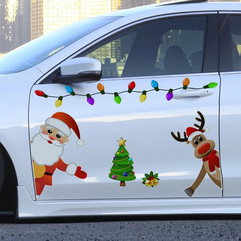 Christmas elk reflective magnetic car decoration sticker in RFM0256 thread colour