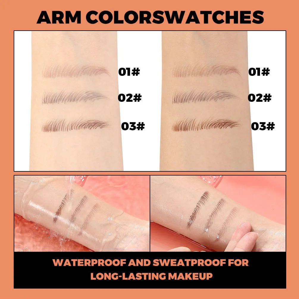 Waterproof oil resistant eyebrow pencil in brown, smudge-resistant standard specification, one piece