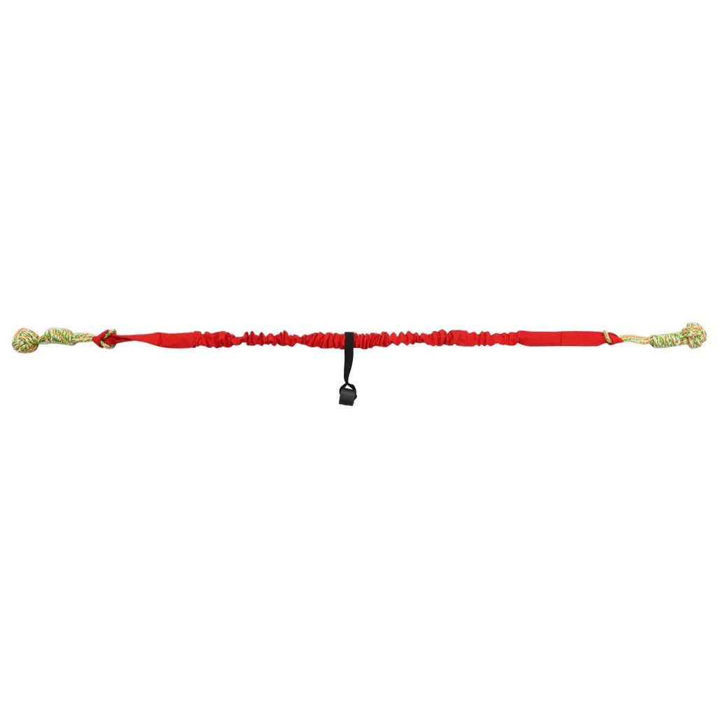 Dog tug of war rope toy made from twisted cotton thread in black, grey, and red colour options