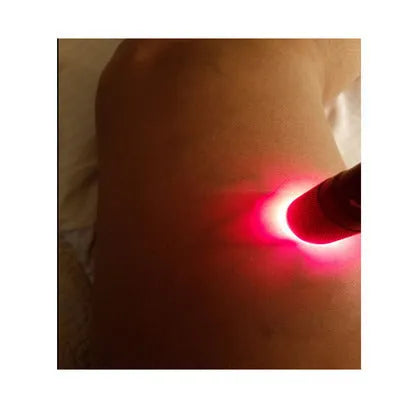 Black aluminium alloy smart vein locator with red LED lights for medical vein finding.
