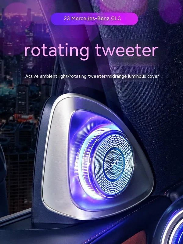 Mercedes-Benz GLC X254 door speakers with rotating Burmester-style tweeters in ABS housing