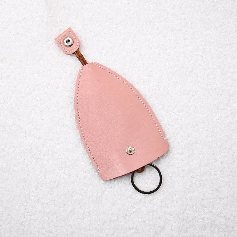 Cartoon design pull-out key case for car keys made from PU leather with pull-out tab