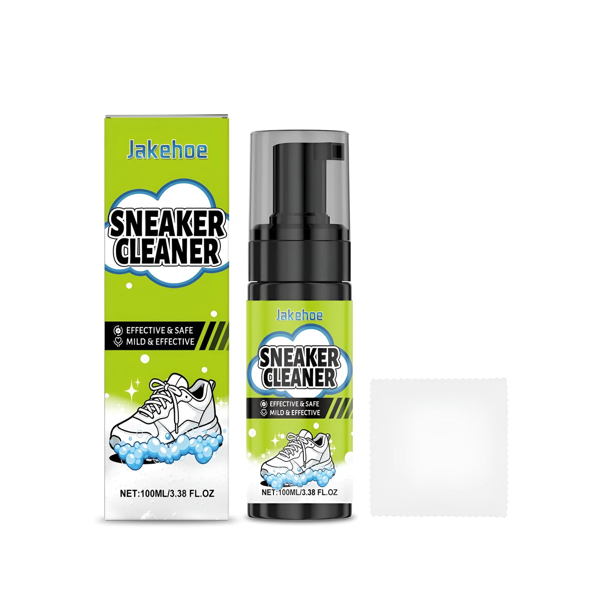 100ml sneaker cleaner bottle with towel for cleaning trainers and everyday shoes