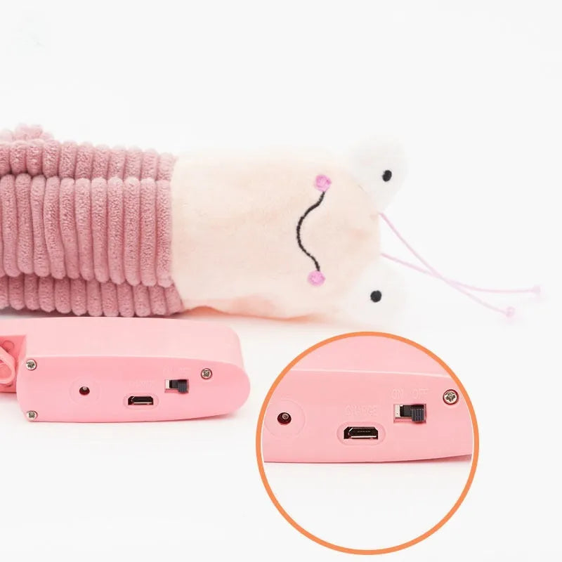 Plush electric automatic cat toy with intelligent start-stop, 24x19x6cm, in Shrimp or Lobster design