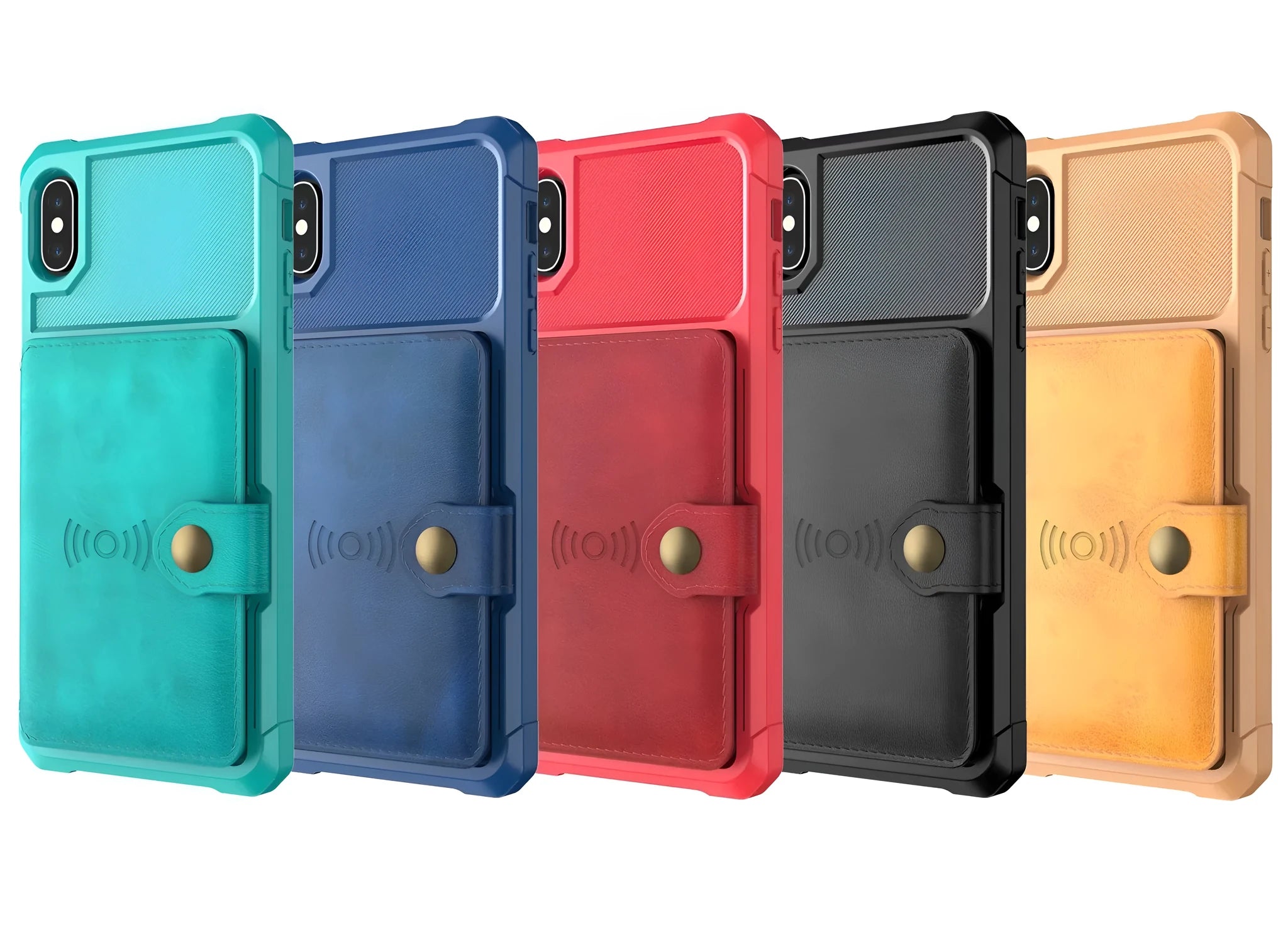 Geometric pattern PU mobile phone case in multiple colour options