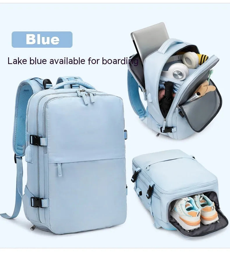 Large grey waterproof mummy style backpack with a 45L capacity shown on a neutral background.
