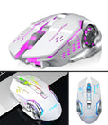 Wireless charging silent computer mouse in black and white colours with six buttons