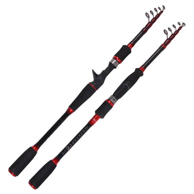 MH carbon shrinking rod straight shank collapsible fishing rod for ocean boat fishing