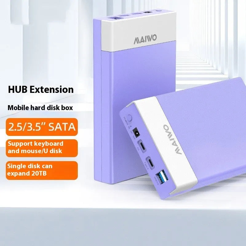 3.5-inch SATA to USB hard disk enclosure with sliding cover in black and silver colour option