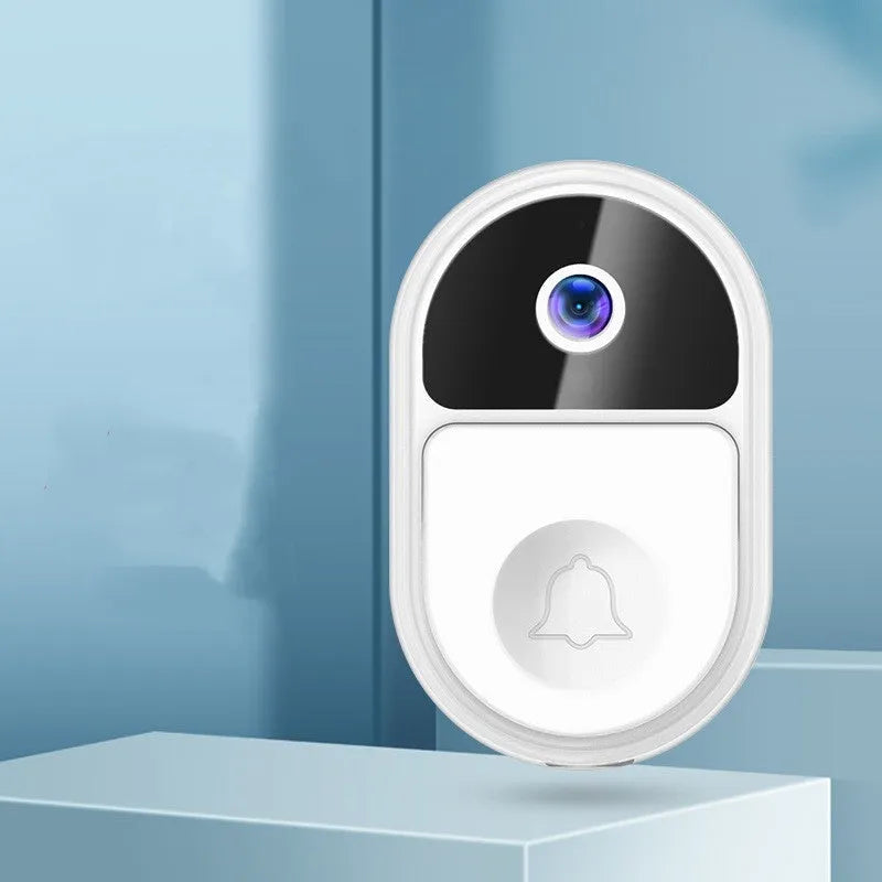 Doodle Smart Visual Doorbell V8 in black and white, showing front camera and two-way speaker.