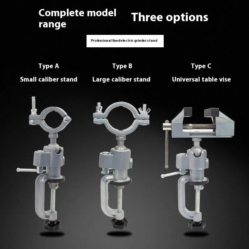 360-degree rotating bracket type bench vise with tungsten steel jaw and clamp-on design