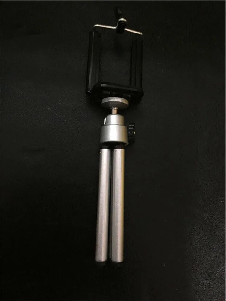 Aluminium alloy desktop phone holder with two-section adjustable arm in black finish