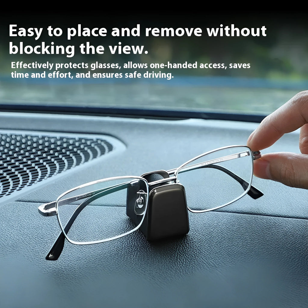 Car dashboard glasses clip holder in four colour options with compact design