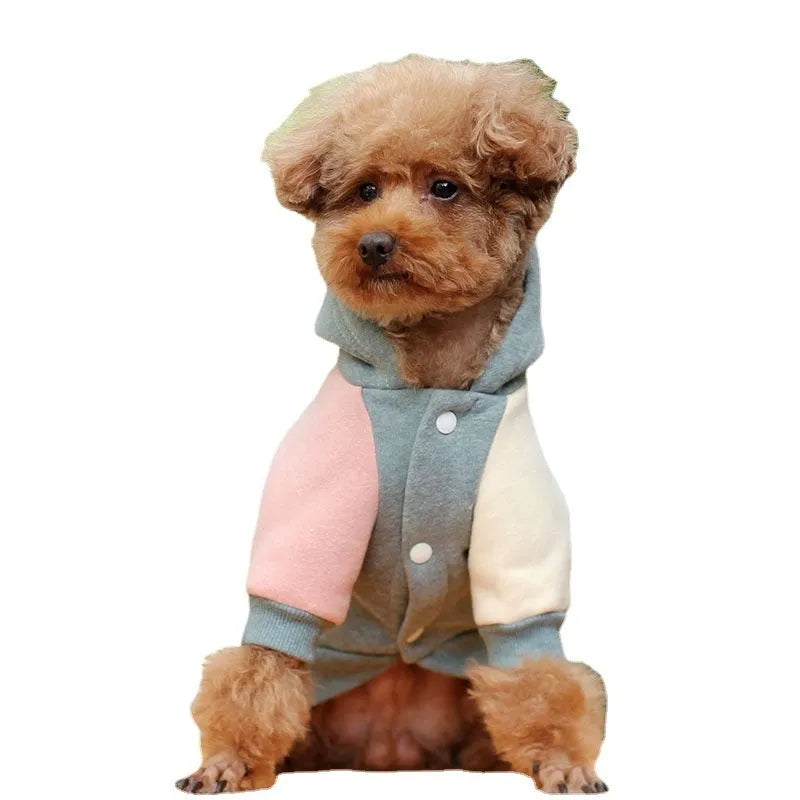Brown cotton pet dog sweatshirt shown in size M with pullover design