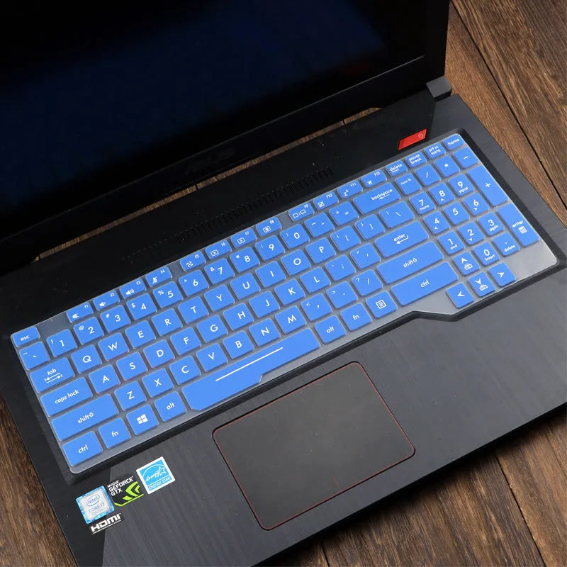 ASUS Flight laptop keyboard protective film cover in multiple colour options on a keyboard