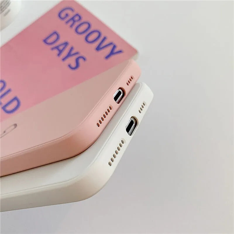 Silicone TPU phone case for Apple iPhone in solid colour options
