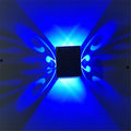 Modern butterfly-shaped wall lamp with aluminium shade and remote control for colour selection