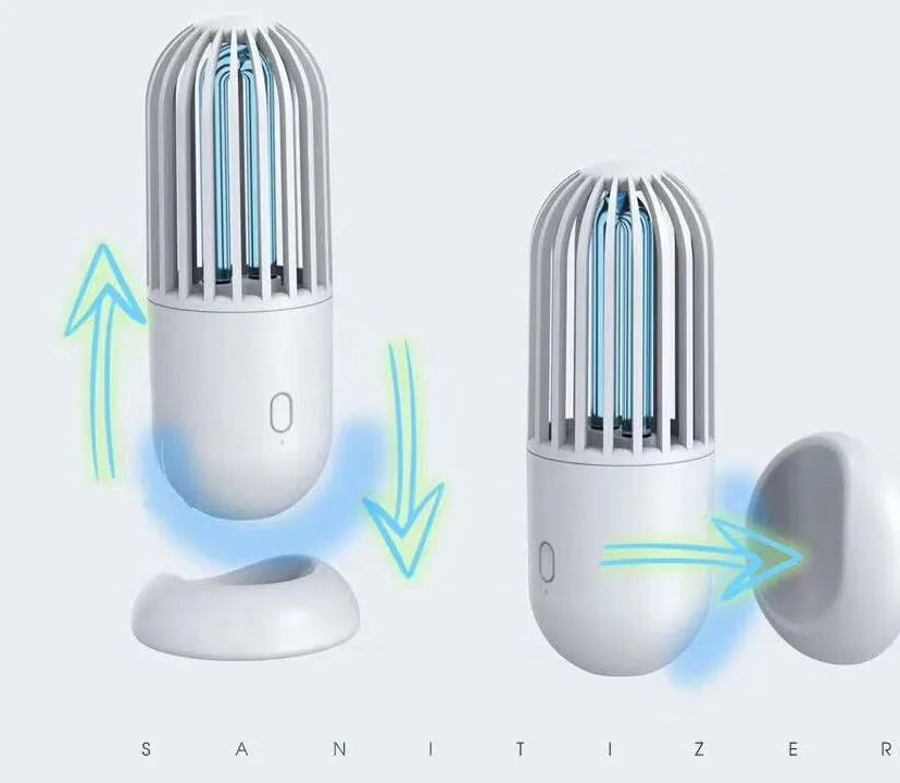 Portable capsule ultraviolet disinfection lamp in black, brown, green, or white colours