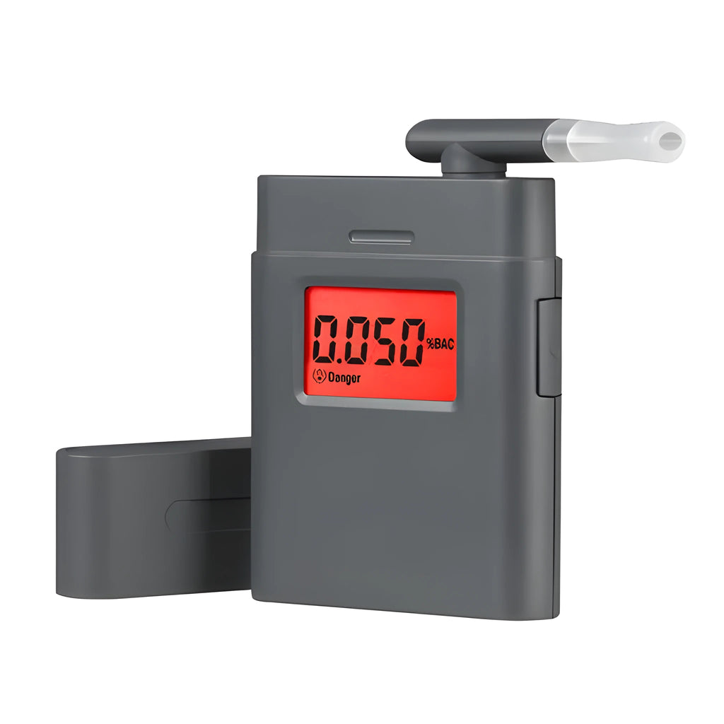 Black AT-838 personal breathalyser alcohol detector for drivers.