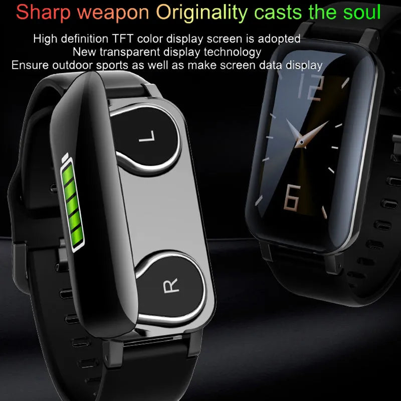 Call Bracelet smart Bracelet in black, blue, and coffee colours showing heart rate monitoring function