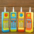 Children's educational toy with sound, light, and music features showing cartoon animal designs